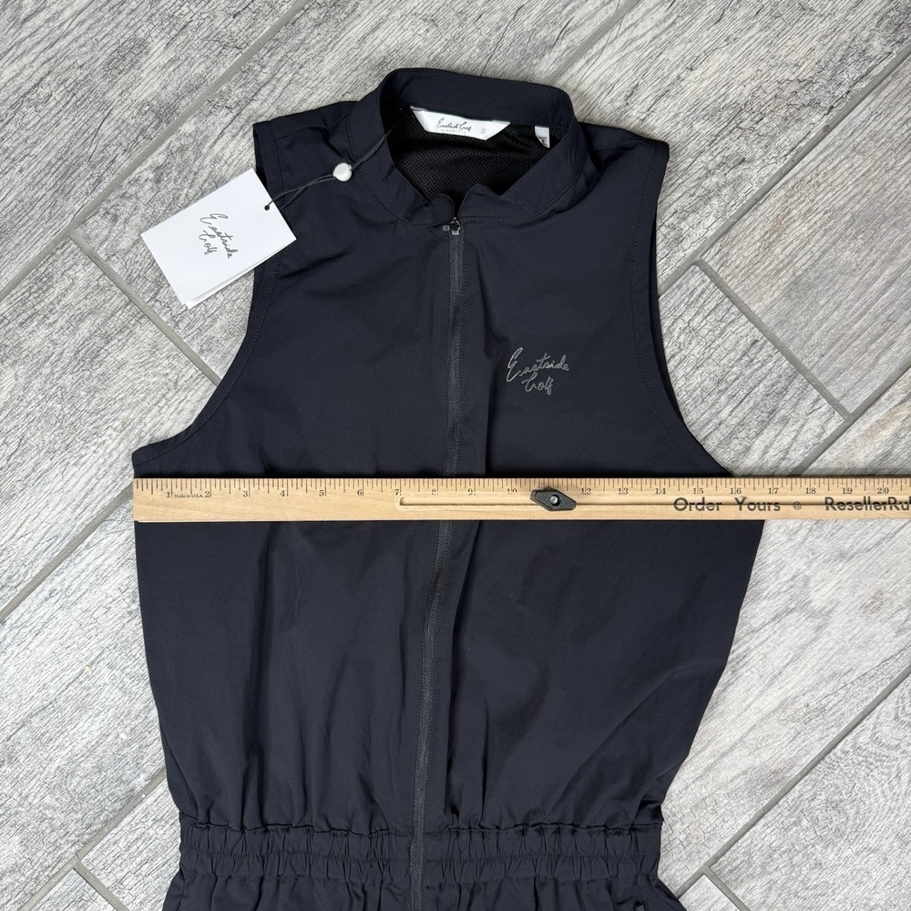 Eastside Golf Jumpsuit Black Sleeveless Zip Up Romper Mandarin Collar Tech NWT S - Picture 10 of 12